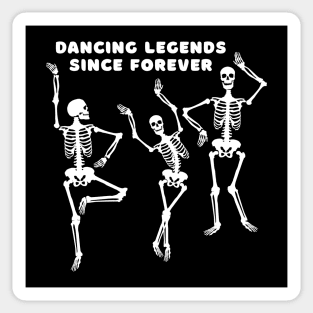 Halloween party dancing skeleton Sticker